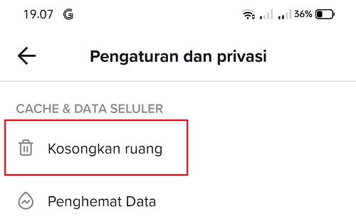 cara bersihkan cache tiktok untuk refresh beranda tiktok