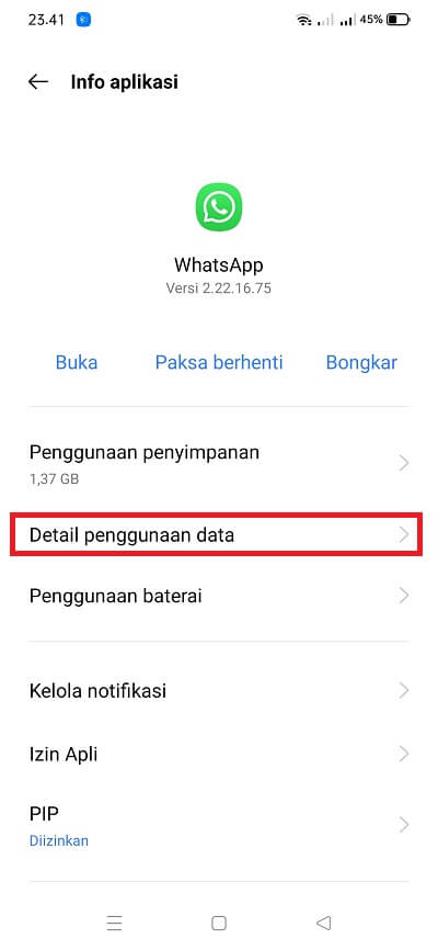 cara menonaktifkan wa tanpa mematikan data