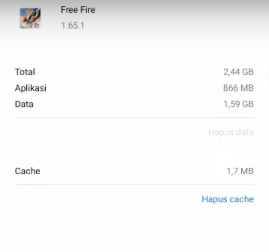 hapus cache free fire