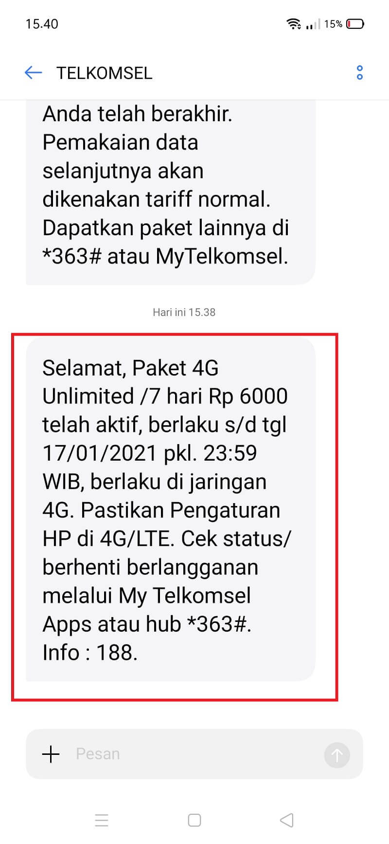 paket 4g unlimited Telkomsel alternatif 4G ceria