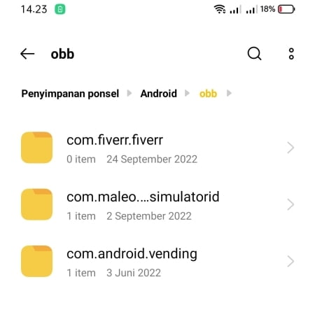 kenapa file obb tidak terbaca di android