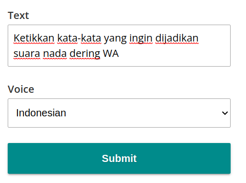 Nada Dering WA Sebut Nama suara google