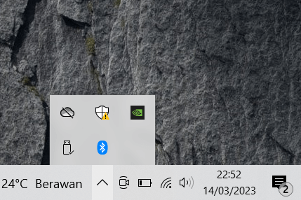 cara memunculkan icon bluetooth di laptop windows
