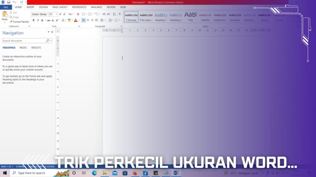 Cara Mengecilkan Ukuran File Word Tanpa Aplikasi Tambahan